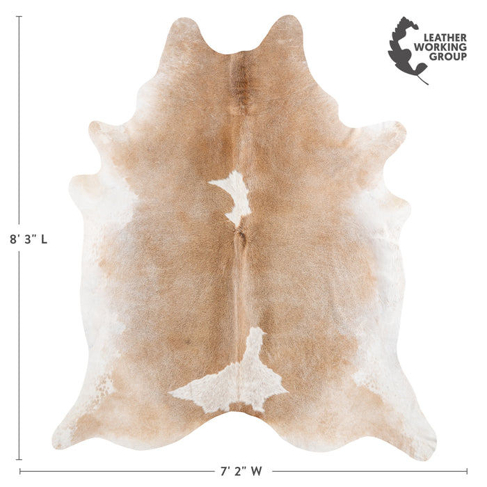 Brazilian Grey Palomino Cowhide Rug Size 8'3" L x 7'2" W 6122