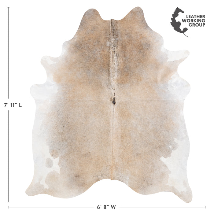 Brazilian Grey Palomino Cowhide Rug Size 7'12" L x 6'8" W 6126