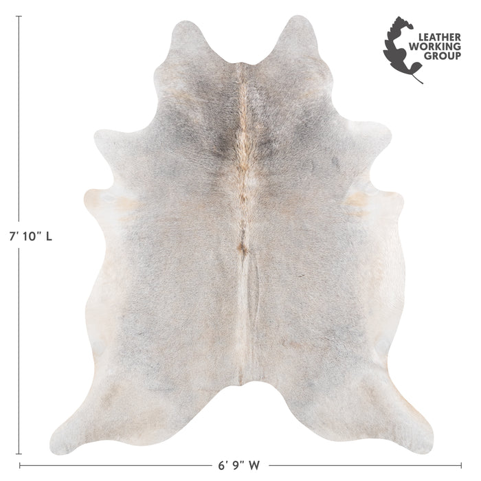 Brazilian Grey Palomino Cowhide Rug Size 7'10" L x 6'9" W 6127