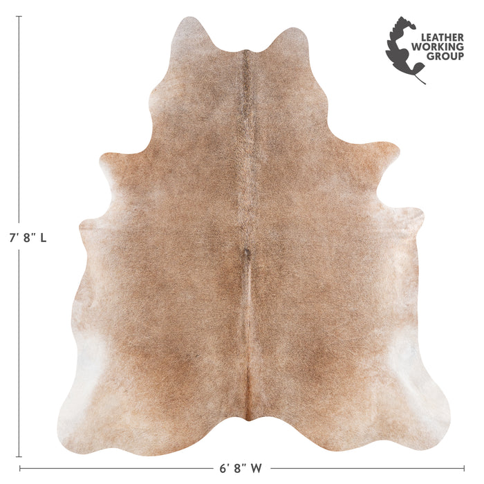 Brazilian Grey Palomino Cowhide Rug Size 7'8" L x 6'8" W 6128