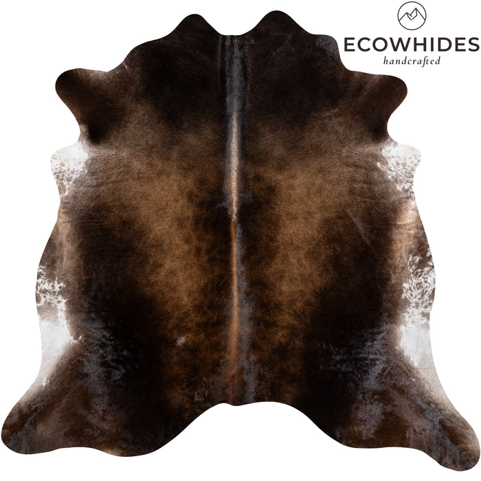 Brazilian Mahogany Cowhide Rug Size 6'11" L x 7'2" W 6135