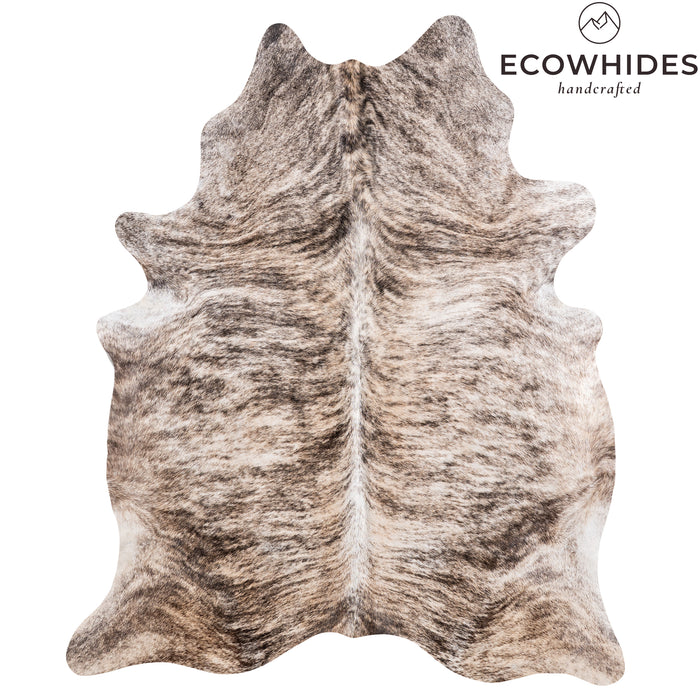 Brazilian Light Grey Brindle Cowhide Rug Size 6'9" L x 5'2" W 6140