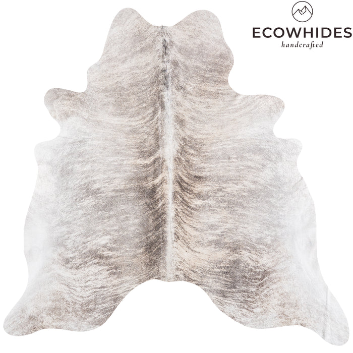 Brazilian Light Grey Brindle Cowhide Rug Size 6'7" L x 6'10" W 6148