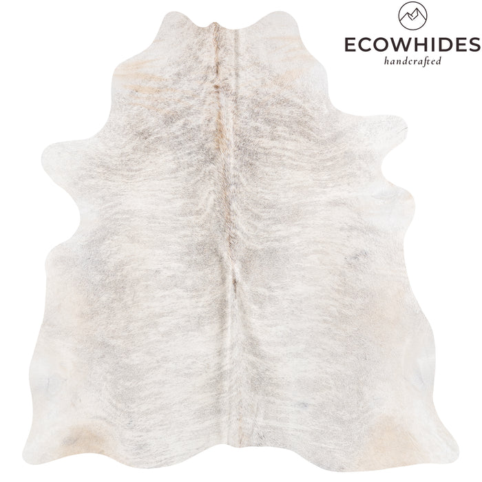 Brazilian Light Grey Brindle Cowhide Rug Size 6'2" L x 5'10" W 6150