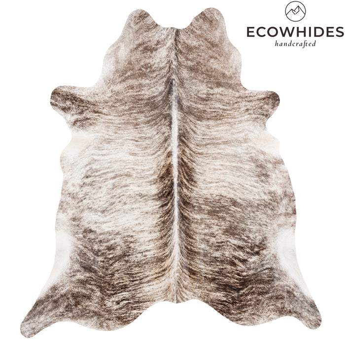Brazilian Light Grey Brindle Cowhide Rug Size 7'1" L x 6'6" W 6155