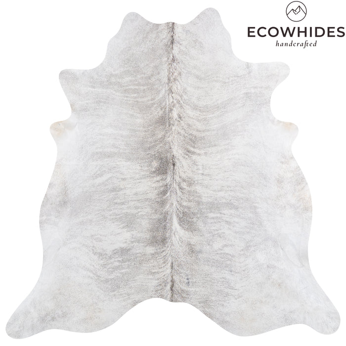 Brazilian Light Grey Brindle Cowhide Rug Size 6'7" L x 6'8" W 6156