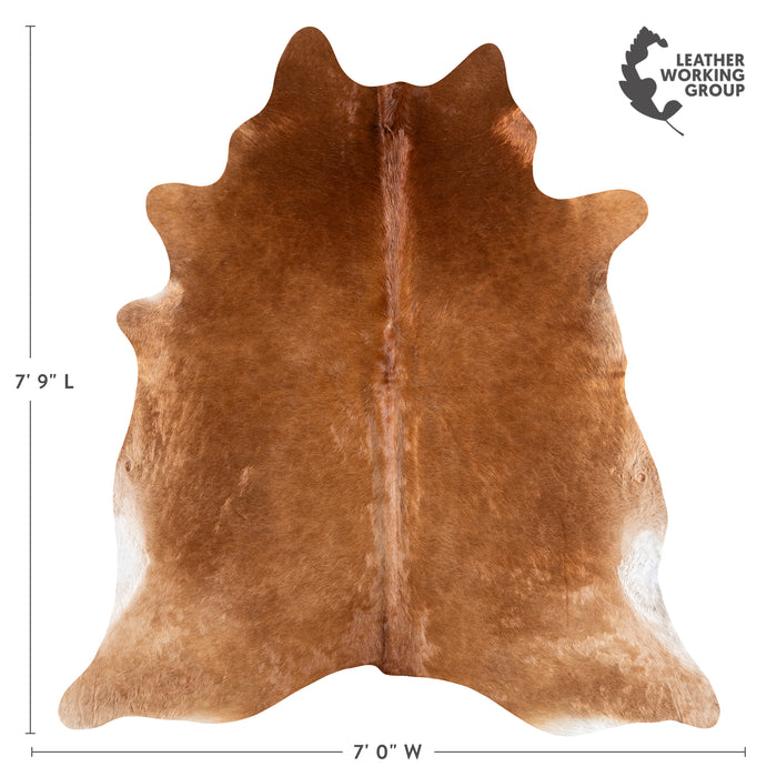 Brazilian Brown Cowhide Rug Size 7'9" L x 7'0" W 6167