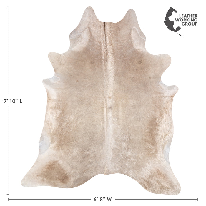 Brazilian Champagne Cowhide Rug Size 7'10" L x 6'8" W 6182