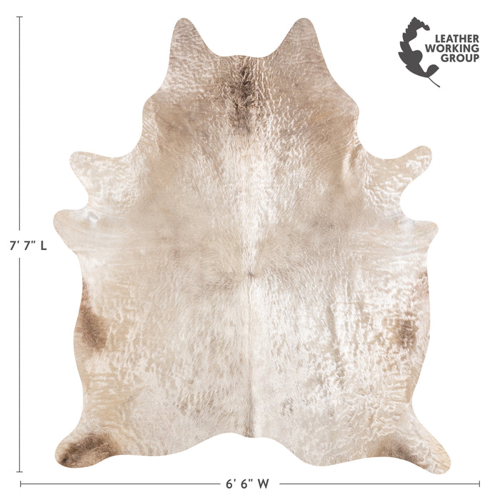 Brazilian Champagne Cowhide Rug Size 7'7" L x 6'6" W 6184