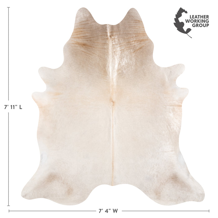 Brazilian Champagne Cowhide Rug Size 8'11" L x 7'4" W 6188