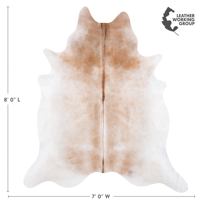 Brazilian Grey Palomino Cowhide Rug Size 8'0" L x 7'0" W 6195