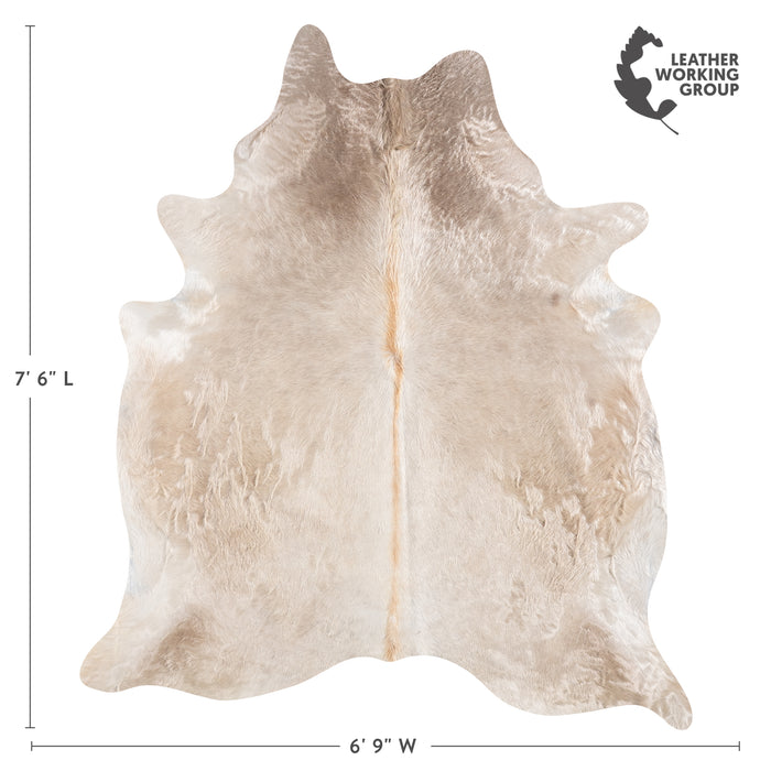 Brazilian Champagne Cowhide Rug Size 7'6" L x 6'9" W 6199