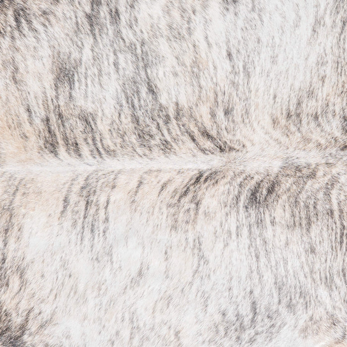 Brazilian Light Grey Brindle Cowhide Rug Size 6'11" L x 6'1" W 6162