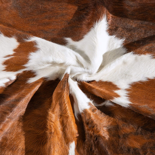Tricolor Cowhide Rug Size 7'3" L x 6'7" W 6500