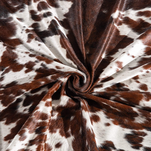 White Tricolor Cowhide Rug Size 8'9" L x 7'9" W 6502