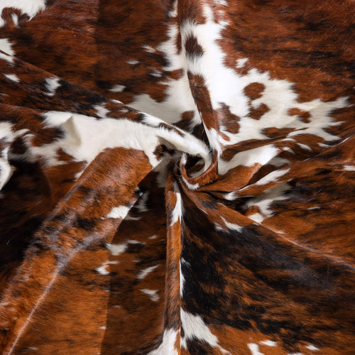 Tricolor Cowhide Rug Size 7'6" L x 6'9" W 6519