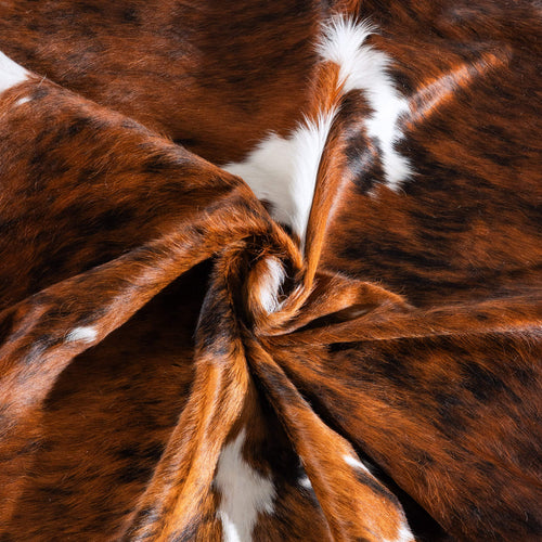 Tricolor Cowhide Rug Size 7'3" L x 6'4" W 6542
