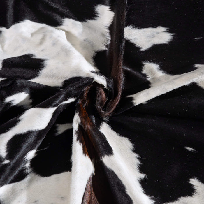 Black and White Cowhide Rug Size 7'8" L x 7'8" W 6545