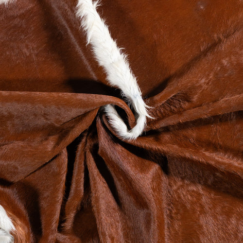 Brazilian Hereford Cowhide Rug Size 7'9" L x 6'11" W 6704