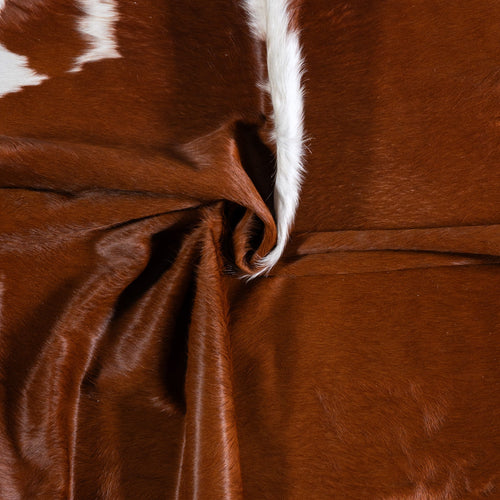 Brazilian Hereford Cowhide Rug Size 7'4" L x 7'0" W 6708