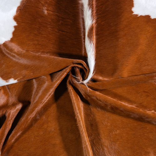 Brazilian Hereford Cowhide Rug Size 7'8" L x 7'3" W 6712