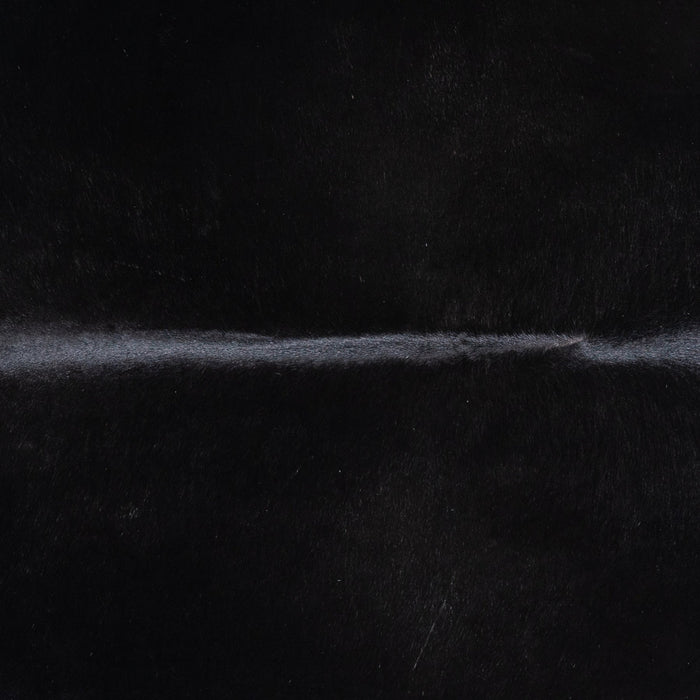 Brazilian Solid Black Cowhide Rug Size 6'6" L x 6'3" W 6739