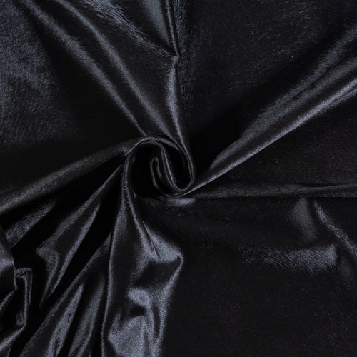 Brazilian Solid Black Cowhide Rug Size 7'3" L x 6'7" W 6758