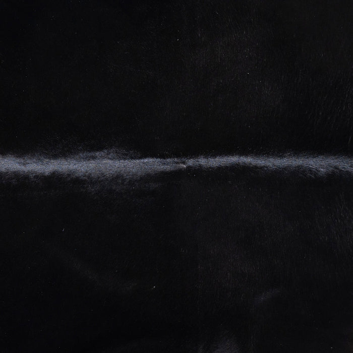 Brazilian Solid Black Cowhide Rug Size 7'2" L x 6'11" W 6766