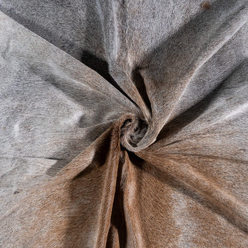 Brazilian Grey Palomino Cowhide Rug Size 7'3" L x 6'7" W 6911