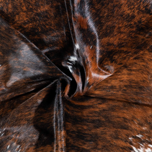 Brazilian Brindle White Belly Cowhide Rug Size 6'10" L x 6'1" W 6930