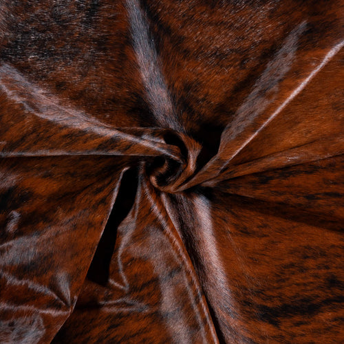 Brazilian Brindle White Belly Cowhide Rug Size 7'7" L x 6'5" W 6939