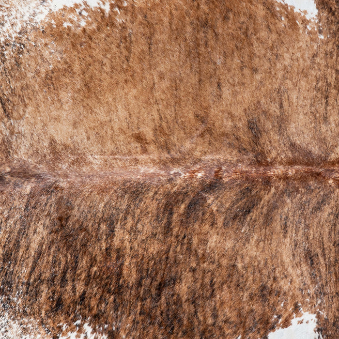 Brazilian Brindle White Belly Cowhide Rug Size 6'11" L x 7'0" W 6943
