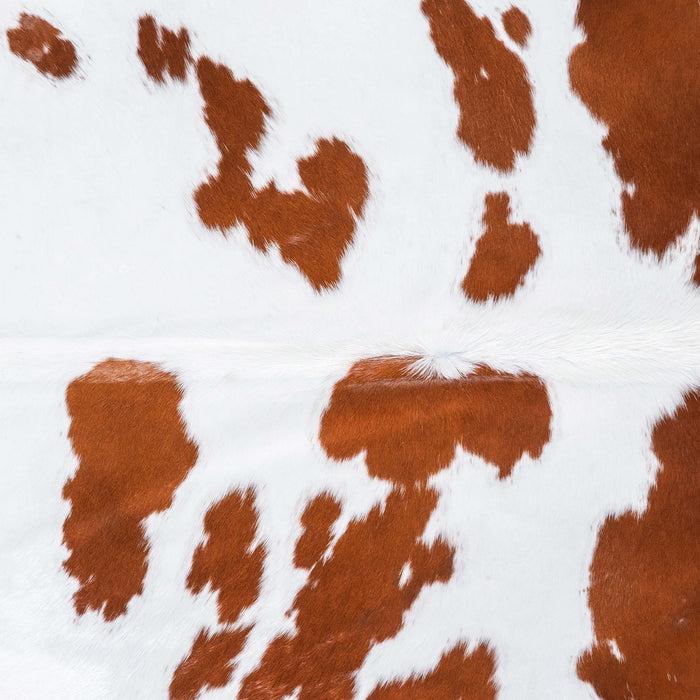 Brazilian Brown and White Cowhide Rug Size 6'9" L x 6'1" W 6971