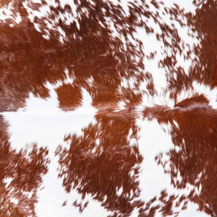 Brazilian Brown and White Cowhide Rug Size 6'10" L x 6'5" W 6972