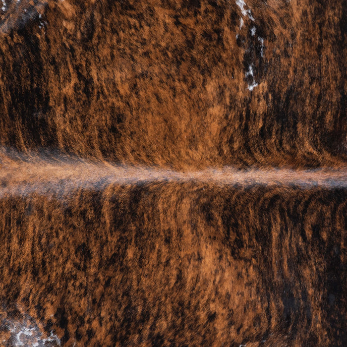 Brazilian Brindle Cowhide Rug Size 7'4" L x 5'11" W 6993