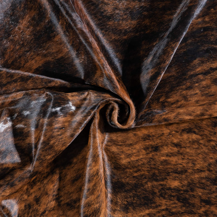 Brazilian Brindle Cowhide Rug Size 7'4" L x 5'11" W 6993