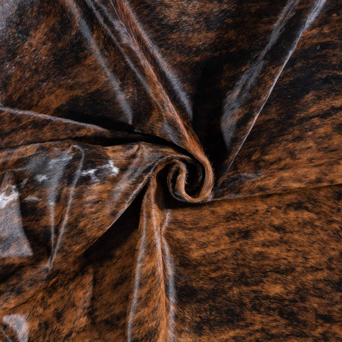 Brazilian Brindle Cowhide Rug Size 7'4" L x 5'11" W 6993