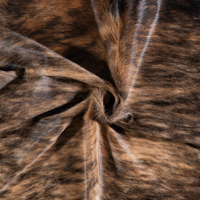 Brazilian Brindle Cowhide Rug Size 6'9" L x 6'1" W 6994