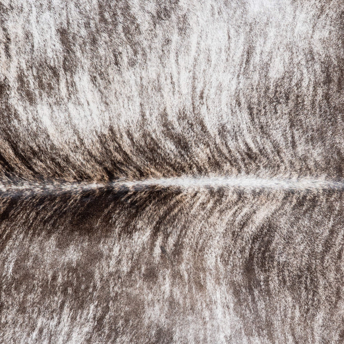 Brazilian Light Grey Brindle Cowhide Rug Size 6'9" L x 5'11" W 7010