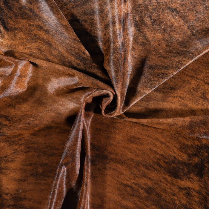 Brazilian Brindle Cowhide Rug Size 7'2" L x 6'8" W 7055