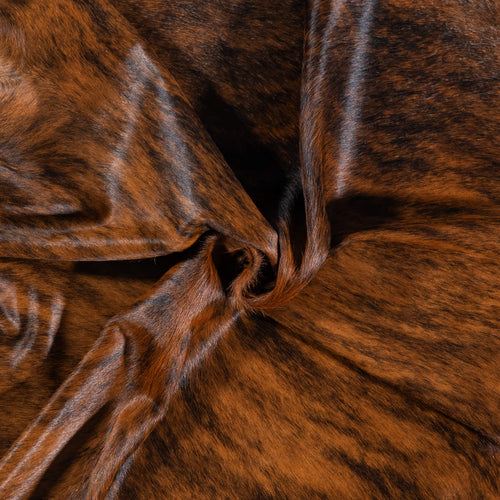 Brazilian Brindle Cowhide Rug Size 7'1" L x 6'6" W 7056
