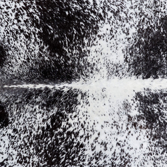 Brazilian Black Salt and Pepper Cowhide Rug Size 6'6" L x 5'9" W 7098