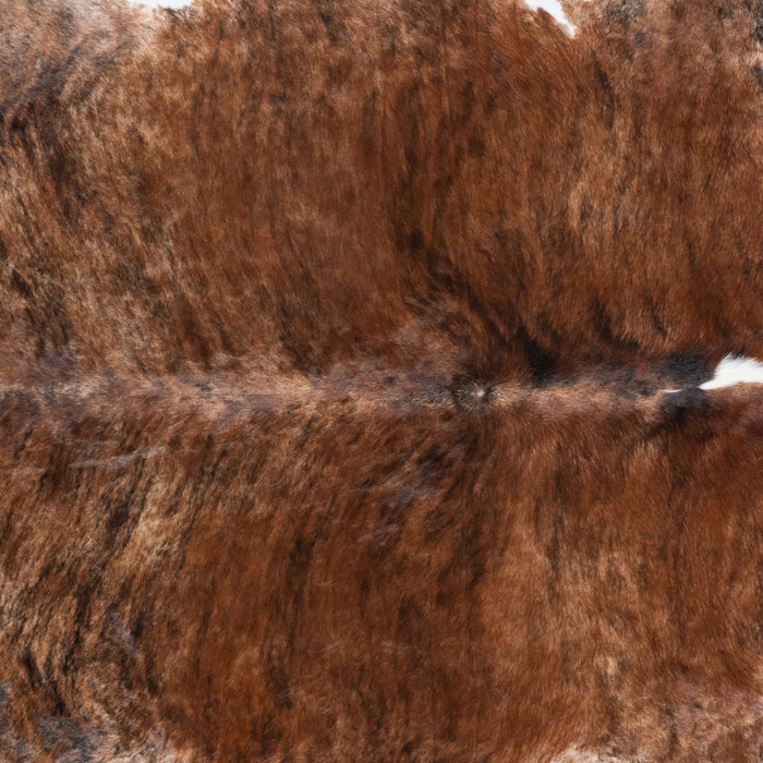 Brazilian Brindle White Belly Cowhide Rug Size 7'10" L x 6'10" W 7100