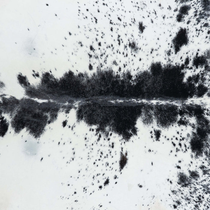 Brazilian Black Salt and Pepper Cowhide Rug Size 8'4" L x 7'0" W 7113