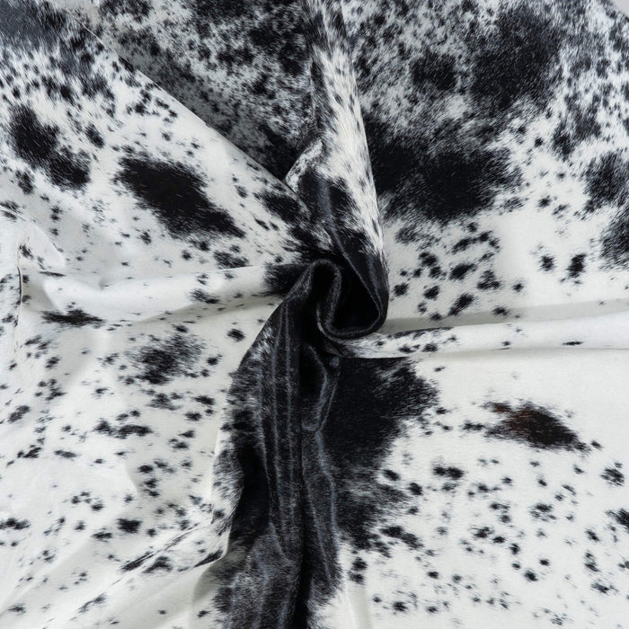 Brazilian Black Salt and Pepper Cowhide Rug Size 8'4" L x 7'0" W 7113