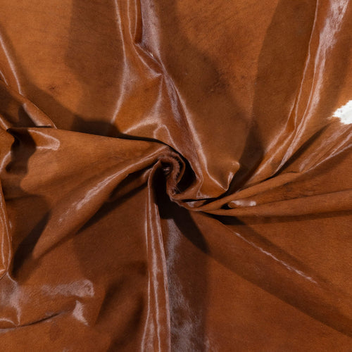 Brazilian Brown and White Cowhide Rug Size 7'3" L x 6'8" W 7131