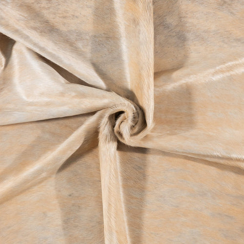 Brazilian Beige Cowhide Rug Size 7'8" L x 7'0" W 7155