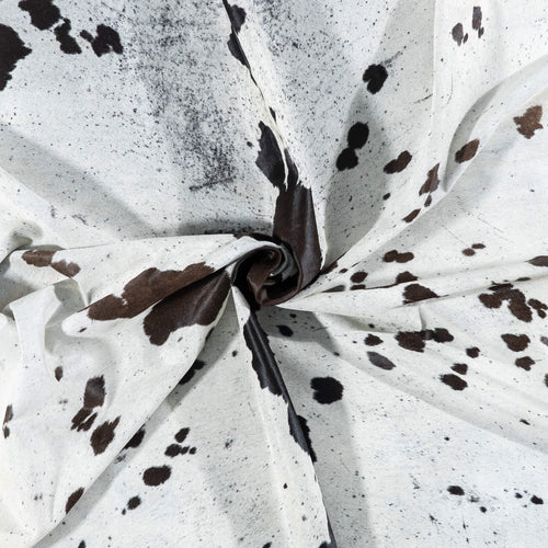 Brazilian Chocolate and White Cowhide Rug Size 8'0" L x 6'8" W 7164