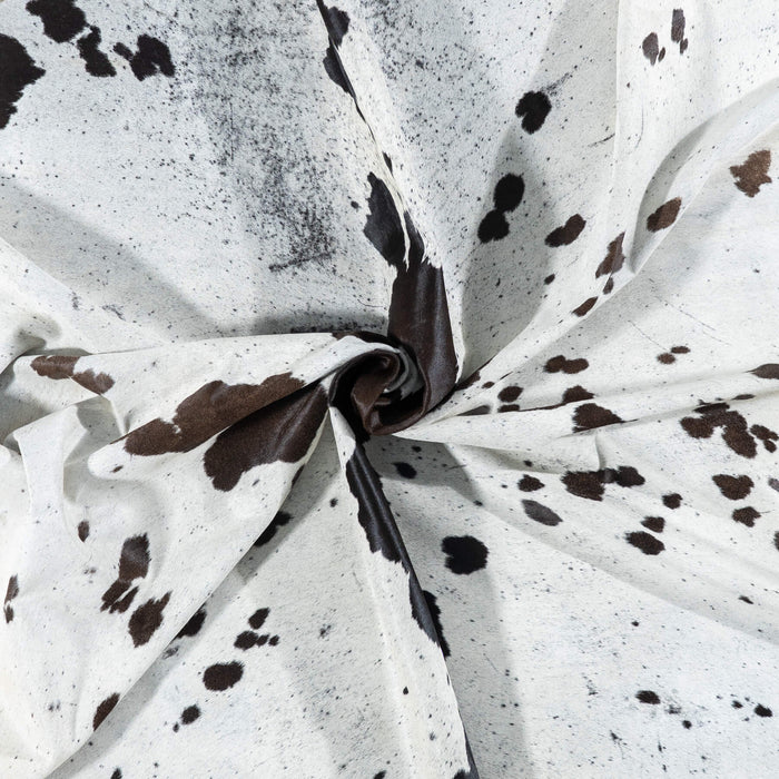 Brazilian Chocolate and White Cowhide Rug Size 8'0" L x 6'8" W 7164