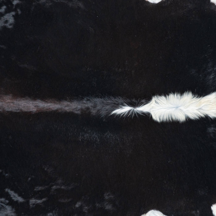Brazilian Chocolate and White Cowhide Rug Size 7'1" L x 7'1" W 7176